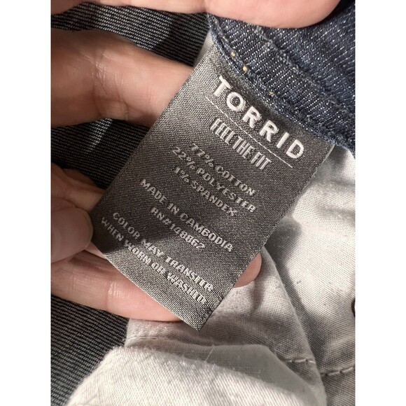 Torrid Luxe Slim Boot Jeans Super Stretch Dark Wash Wide Leg Flare Womens 18S - Picture 4 of 11